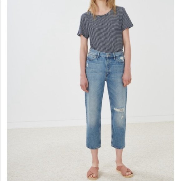 M.i.h JEANS JEANNE HIGH-RISE CROPPED DISTRESSED JEANS - Picture 7 of 11